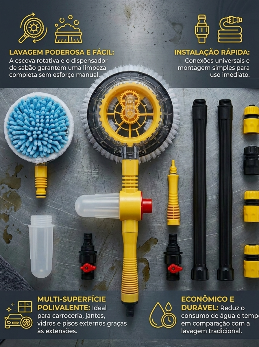 Kit Lavagem Auto Fácil Profissional